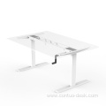 Manual Crank Stand hand control desk Up Steel System Ergonomic Standing Height Adjustable Desk